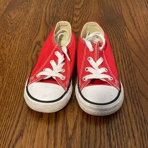 Red Converse shoes